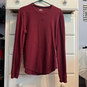 Hollister Red Long Sleeve Thermal Tee